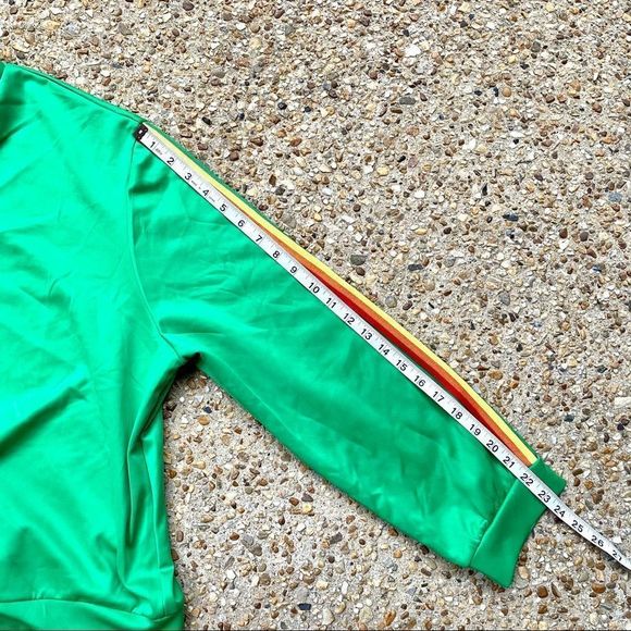 VM MV Retro Tracksuit Rainbow Green Full Zip Jacket Made in USA 3XL - Picture 8 of 10